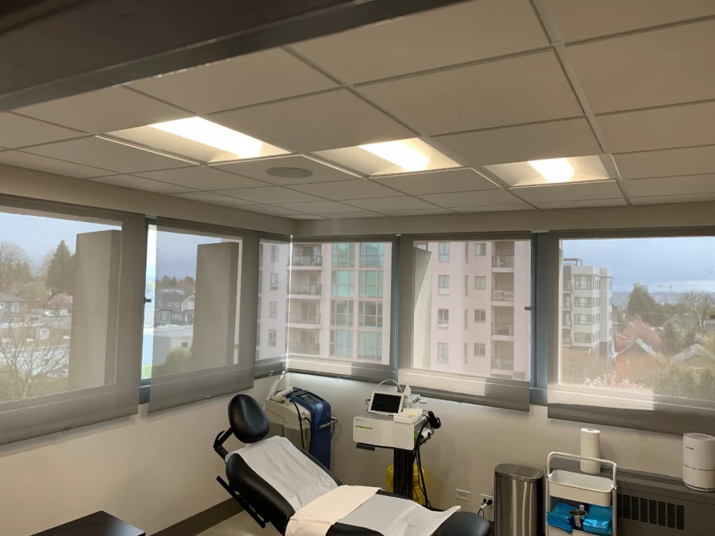 Interior of a commercial dental office.